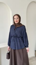 Merci Basic Gömlek - Lacivert - Görsel 4