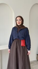 Merci Basic Gömlek - Lacivert - Görsel 7