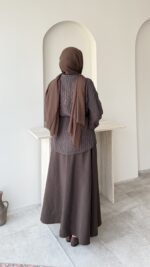 Merci Basic Gömlek - Kahverengi - Görsel 3