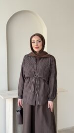 Merci Basic Gömlek - Kahverengi - Görsel 4