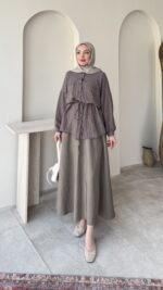 Merci Basic Gömlek - Vizon