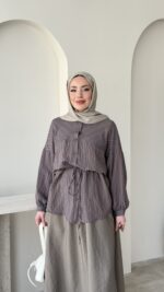 Merci Basic Gömlek - Vizon - Görsel 4