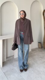 İris Blazer Ceket - Kahverengi