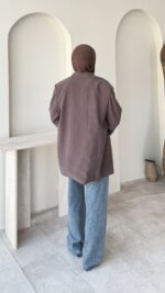 İris Blazer Ceket - Kahverengi - Görsel 3