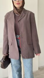 İris Blazer Ceket - Kahverengi - Görsel 5