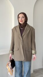 İris Blazer Ceket - Haki - Görsel 4