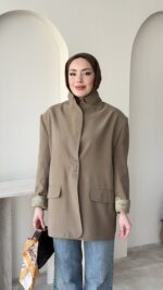 İris Blazer Ceket - Haki - Görsel 7