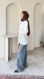 Henna Fisto Gömlek - Beyaz - Görsel 3