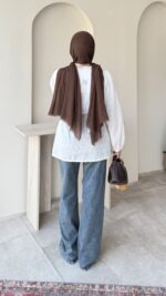 Henna Fisto Gömlek - Beyaz - Görsel 4