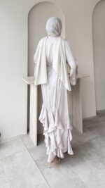 Arya Saten Elbise - Taş - Görsel 3