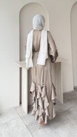 Arya Saten Elbise - Vizon - Görsel 3