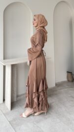 Arya Saten Elbise - Camel - Görsel 2