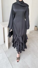 Arya Saten Elbise - Siyah - Görsel 5