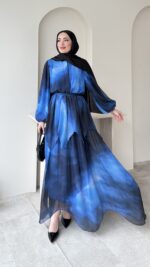 Eliz Tasarım Elbise - Mavi