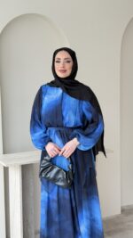 Eliz Tasarım Elbise - Mavi - Görsel 5