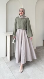 Alin Tensel Bluz - Yeşil