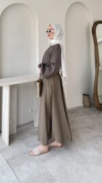 Alin Tensel Bluz - Haki - Görsel 2