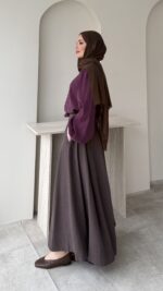 Alin Tensel Bluz - Bordo - Görsel 2