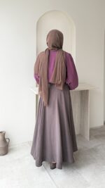 Alin Tensel Bluz - Bordo - Görsel 3