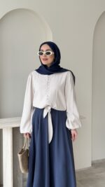 Alin Tensel Bluz - Taş - Görsel 4