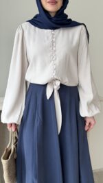 Alin Tensel Bluz - Taş - Görsel 5