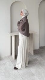 Linda Çizgili Gömlek - Kahverengi - Görsel 2