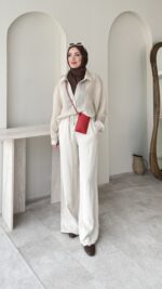 Linda Çizgili Gömlek - Krem