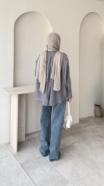 Silver Taşlı Gömlek - Gri - Görsel 3