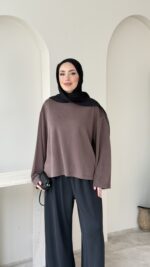 Urla Basic Sweat - Kahverengi - Görsel 4