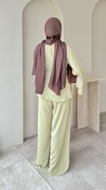 Very Kat Katlı Takım - Yeşil - Görsel 3