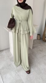 Very Kat Katlı Takım - Yeşil - Görsel 5