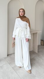 Very Kat Katlı Takım - Beyaz