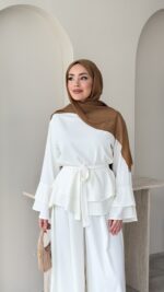 Very Kat Katlı Takım - Beyaz - Görsel 4