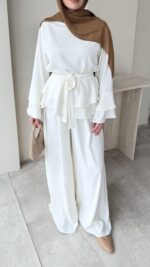 Very Kat Katlı Takım - Beyaz - Görsel 5