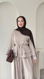 Very Kat Katlı Takım - Vizon - Görsel 4