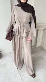 Very Kat Katlı Takım - Vizon - Görsel 5