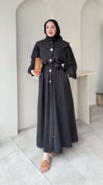 Anna Bebe Yaka Elbise - Siyah