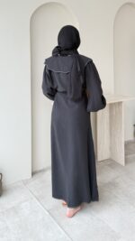 Anna Bebe Yaka Elbise - Siyah - Görsel 3