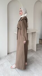 Anna Bebe Yaka Elbise - Vizon - Görsel 2