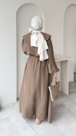 Anna Bebe Yaka Elbise - Vizon - Görsel 3