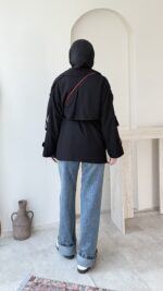 Care Kuşaklı Trenç - Siyah - Görsel 3