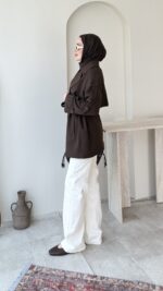 Care Kuşaklı Trenç - Kahverengi - Görsel 2