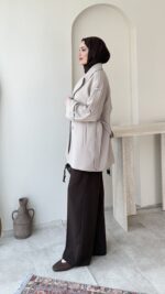 Care Kuşaklı Trenç - Taş - Görsel 2