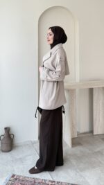 Care Kuşaklı Trenç - Taş - Görsel 6