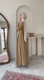 Asia Fular Detaylı Takım - Yeşil - Görsel 2