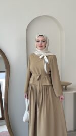 Asia Fular Detaylı Takım - Yeşil - Görsel 4