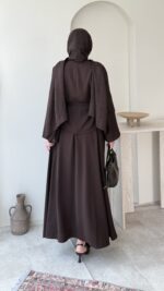 Asia Fular Detaylı Takım - Kahverengi - Görsel 3