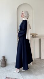 Asia Fular Detaylı Takım - Lacivert - Görsel 2