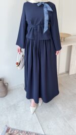 Asia Fular Detaylı Takım - Lacivert - Görsel 5