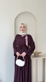 Asia Fular Detaylı Takım - Mürdüm - Görsel 4